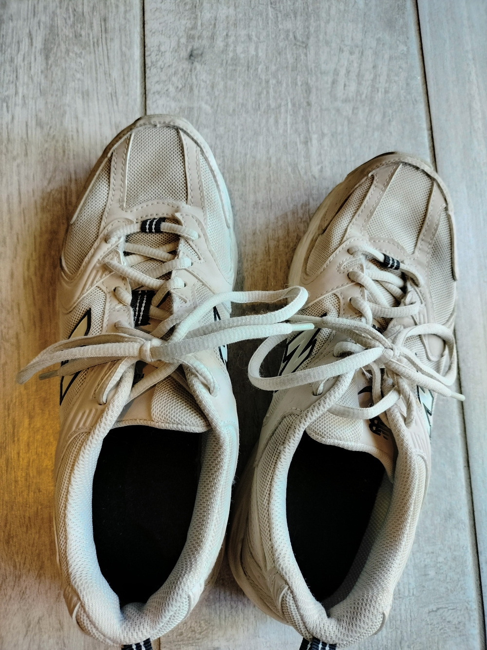 New Balance Kids White and Black Lace-Up Sneakers